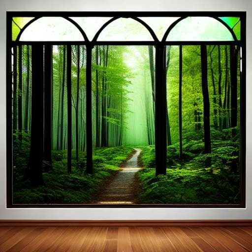 Forest Landscape Stained Glass Midjourney Prompt - Text-to-Image Creation - Socialdraft