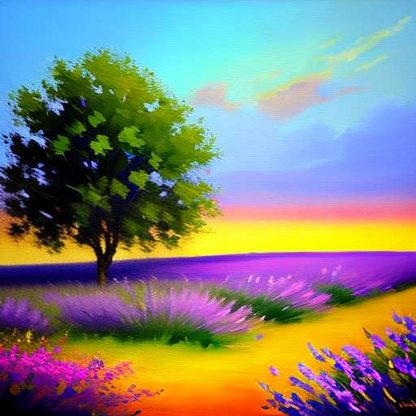 Lavender Fields: A Custom Midjourney Prompt for Amazing Artwork - Socialdraft