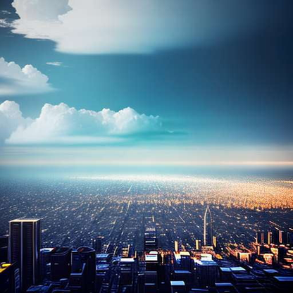 Heavenly Cloudscape Cityscape Midjourney Image Generator - Socialdraft