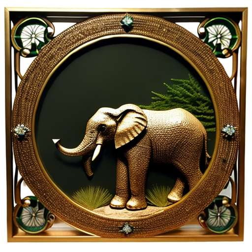 Midjourney Elephant Mosaic Mirror Design Kit - Create Your Own Custom Mirror Masterpiece - Socialdraft