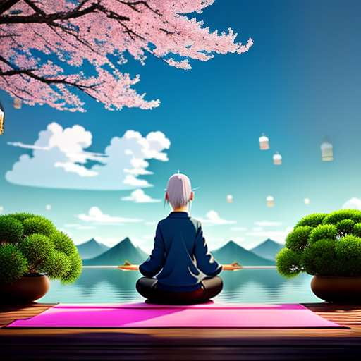 Meditation Illustration in Anime Style | Stable Diffusion Online