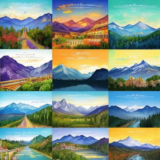 Travel-inspired Watercolor Postcards for Custom Creations with