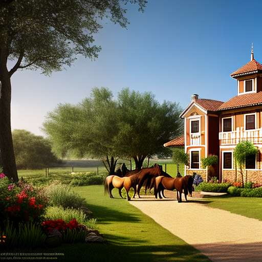 Mediterranean Equestrian Stable Midjourney Prompt - Customizable Text to Image Model - Socialdraft
