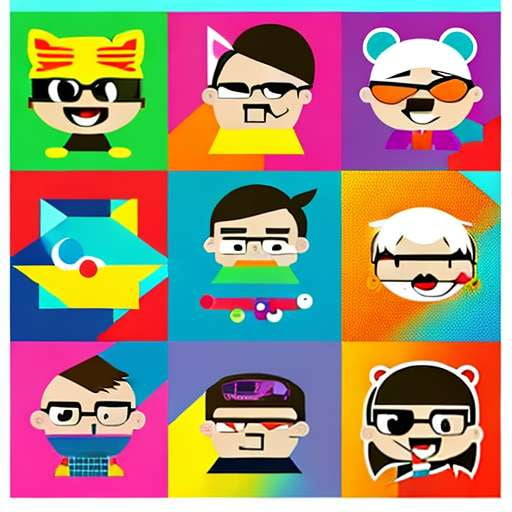 Cartoon Character Stickers: Customizable Midjourney Prompts - Socialdraft