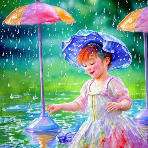 Rainy Day Children's Illustration Midjourney Prompt - Socialdraft