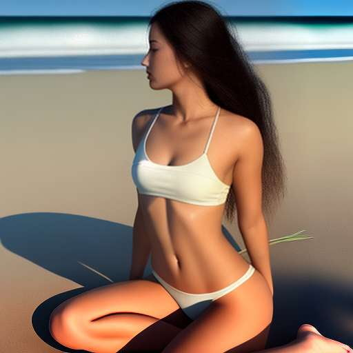 Beach Yoga Midjourney: Lotus Pose with Scenic Ocean View - Socialdraft