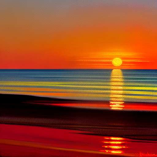 Beach Bonfire Meditation Midjourney Prompt - Calming Ocean Sunset Image - Socialdraft