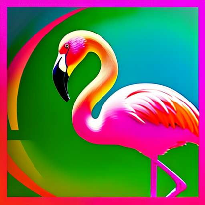 Flamboyant Flamingo: Customizable Midjourney Prompt for Artwork - Socialdraft