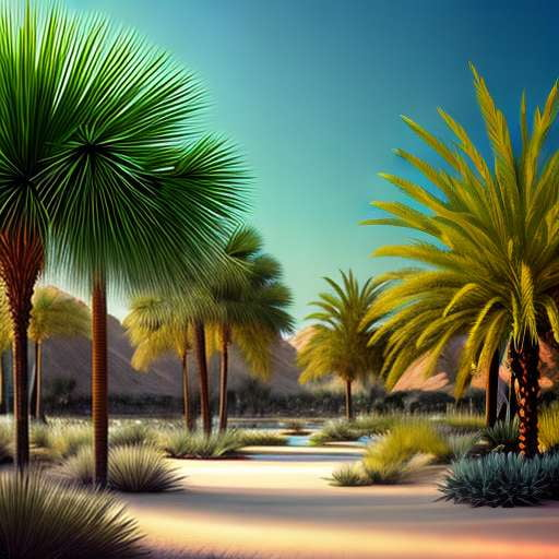 Desert Oasis Canopy Midjourney Prompt: Create your own tranquil desert escape - Socialdraft