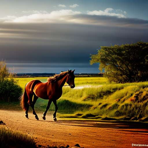 Coastal Western Horse Ranch Midjourney Image Prompt - Socialdraft