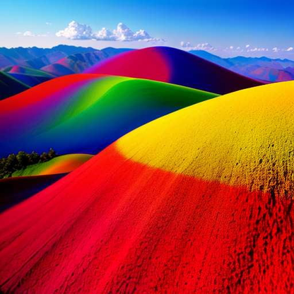 Rainbow Mountain Midjourney Image Creation Prompt - Socialdraft