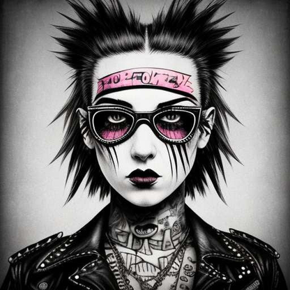 Midjourney Punk Girl Portraits - Unique Custom Prompts for Creatives - Socialdraft