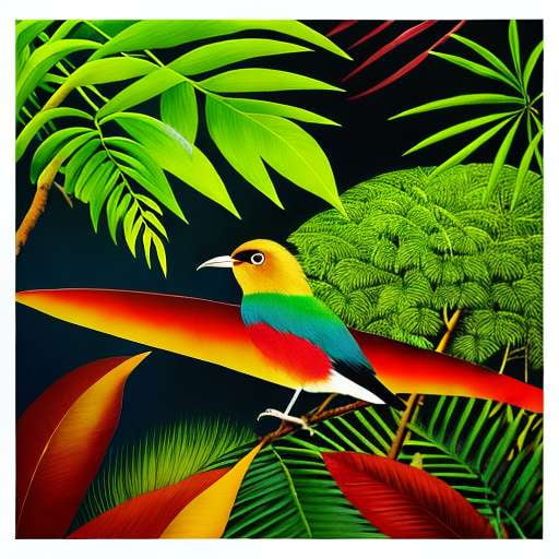 Rainforest Bird Midjourney Prompt - Customizable Text-to-Image Design - Socialdraft