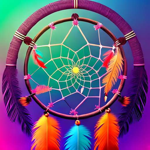 "Colorful Dreamcatcher" - Unique Midjourney Drawing Prompt for Custom Creations - Socialdraft