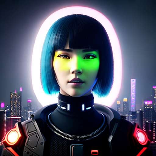 Futuristic Cyberpunk Portrait Creator: Midjourney Prompts - Socialdraft