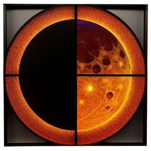 Midjourney Lunar Eclipse Mosaic Mirror Prompt - Socialdraft