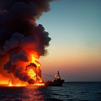 Oil Rig Fire Midjourney Prompt for Stunning Image Creation - Socialdraft