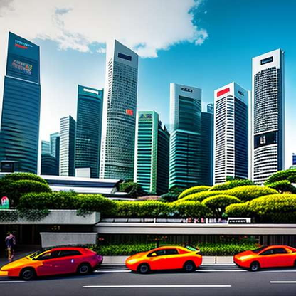 Singapore Skyline Diorama Midjourney Prompt - Customizable Text-to-Image Model - Socialdraft