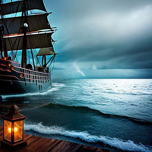 Mystical Mermaid and Pirate Ship Midjourney Prompt for Image Generation - Socialdraft