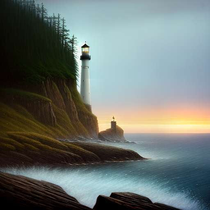 "Guiding Light" Lighthouse Midjourney Prompt for Customized Art Creation - Socialdraft