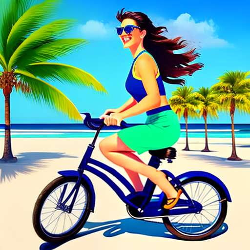 Beach Bike Ride - Customizable Midjourney Prompt for Stunning Image Creation - Socialdraft