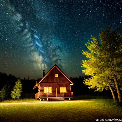 Starry Night Log Cabin Midjourney Prompt: Unique Text-to-Image Creation - Socialdraft