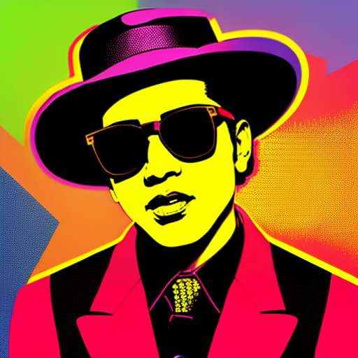 "Pop Art Bruno Mars Midjourney Prompt" - Socialdraft