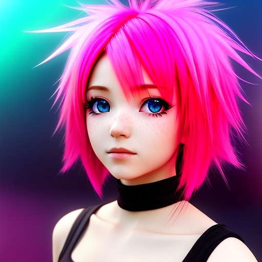 Anime Girl with Pink Hair Midjourney Prompt - Customizable Text-to-Image Creation - Socialdraft