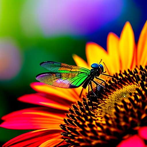 Sunflower and Dragonfly Midjourney Prompt: Customizable Text-to-Image Art Creation - Socialdraft