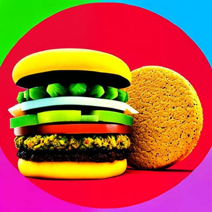 Falafel Pretzel Bun Burger - Customizable Midjourney Prompt - Socialdraft