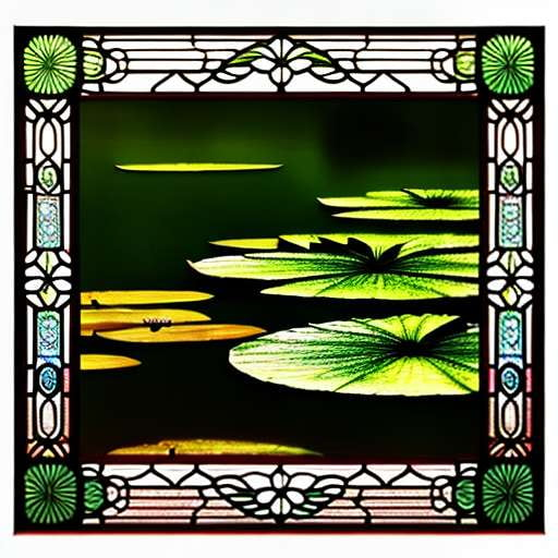 Stained Glass Water Lily Pond Midjourney Prompt - Socialdraft