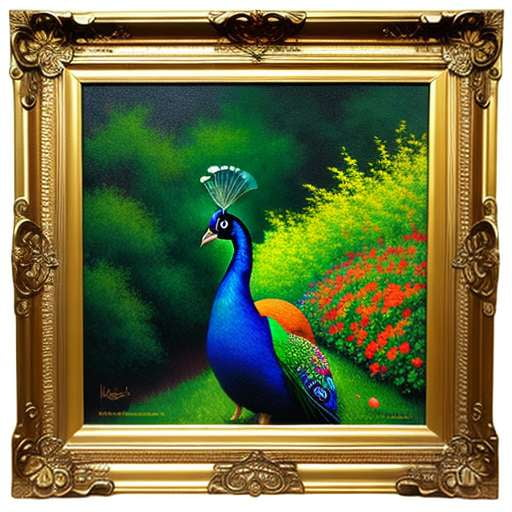 Peacock Serenade Midjourney Image Prompt - Create Your Own Unique Artwork - Socialdraft