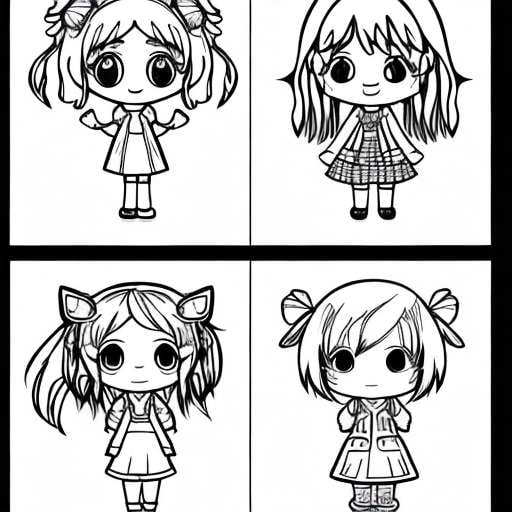cute chibi anime girl coloring pages