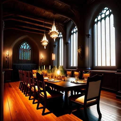 Custom Hogwarts Great Hall Dining Room Midjourney Prompt - Socialdraft