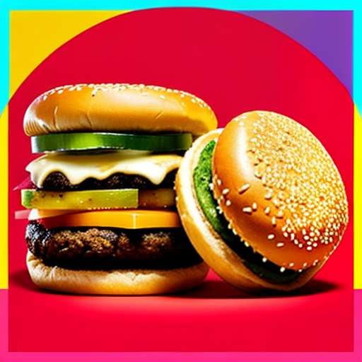 California Pretzel Bun Burger Midjourney Image Prompt - Socialdraft