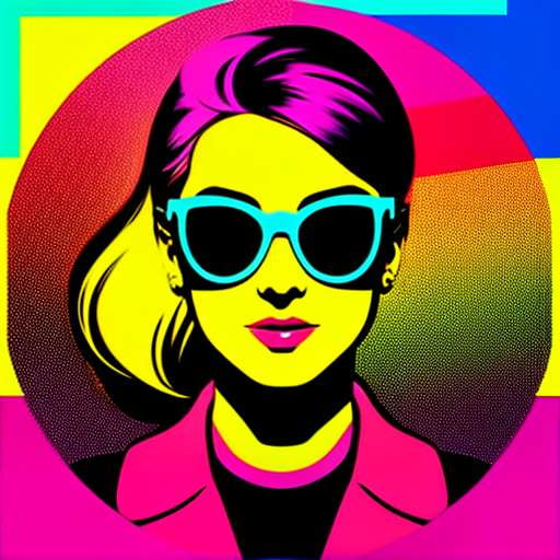 Neon Pop Art Midjourney: Customizable Female Portrait Prompts - Socialdraft