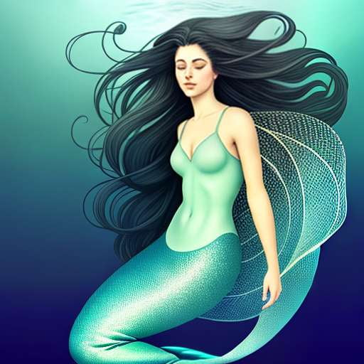 Mermaid in Calm Waters - Customizable Midjourney Prompt for Image Generation - Socialdraft