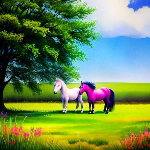 "Magical Pony Farm" Midjourney Image Creation Prompt - Socialdraft