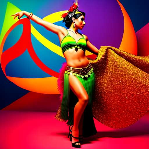 Latin Belly Dancing Midjourney Prompt - Create Your Own Sensual Dance Masterpiece - Socialdraft