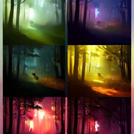 Enchanted Woods Midjourney Prompt - Customizable Fantasy Forest Art - Socialdraft
