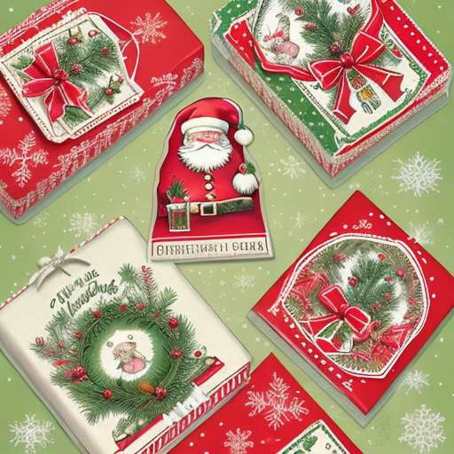 Vintage Christmas Ink Stamps for DIY Holiday Crafts - Socialdraft
