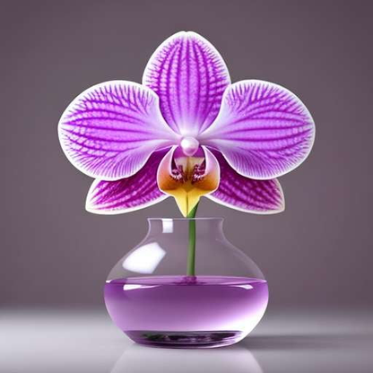 Midjourney Orchid Flower in Glass Vase Prompt - Create Your Own Floral Masterpiece - Socialdraft