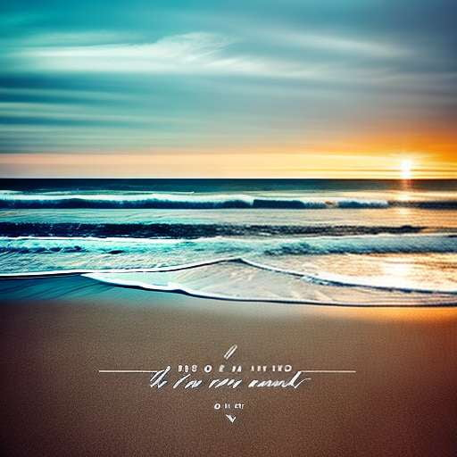 Beach Calligraphy Midjourney Prompts: Inspiring Ocean Quotes - Socialdraft