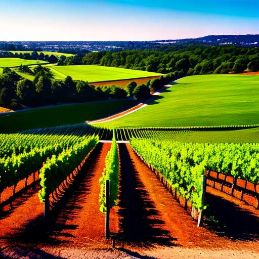 "Vineyard View from Above" - Customizable Midjourney Prompt for Helicopter Ride Imagery - Socialdraft
