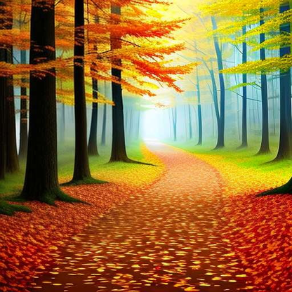 Autumn Forest Midjourney: Create Your Own Scenic Pathway Artwork - Socialdraft