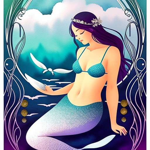 Mermaid Fleece Pajamas Midjourney Prompt - Create Your Own Underwater Dreams - Socialdraft