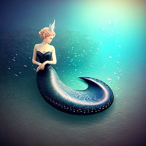 Mermaid Line Art Midjourney Prompt - Unique Customizable Image Generation - Socialdraft