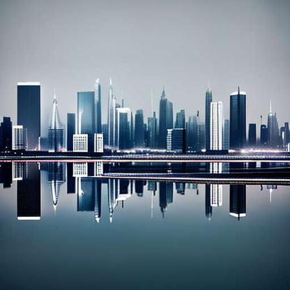 Cityscape Reflection Midjourney Prompt - Create your Own Unique Urban Landscape Image - Socialdraft