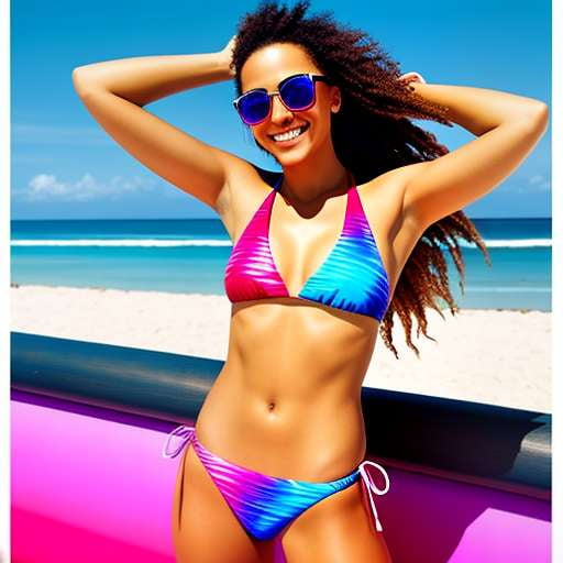 Tie-Dye Bikini Midjourney Generator for Custom Beachwear - Socialdraft