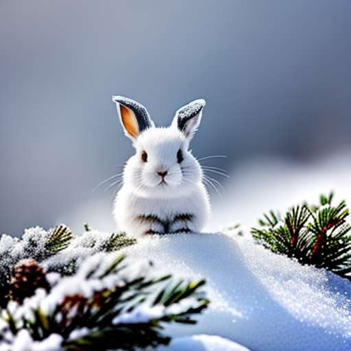 Winter Wonderland Bunny Pine Tree Midjourney Prompt - Socialdraft